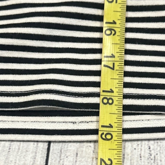 Current/Elliott Sz 2 Leighton Stripe Half Zip Tee - Picture 8 of 9